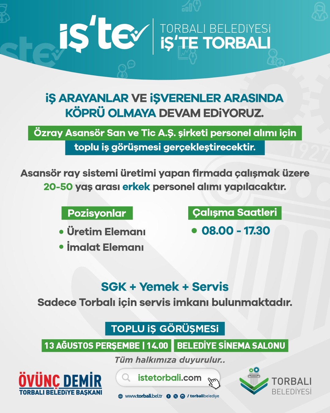 Toplu iş görüşmesi ilanı