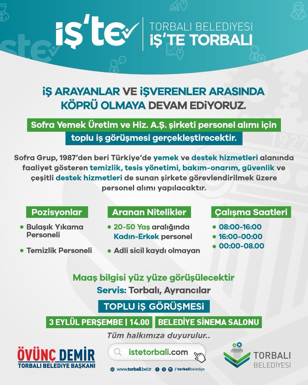 Toplu iş görüşmesi ilanı