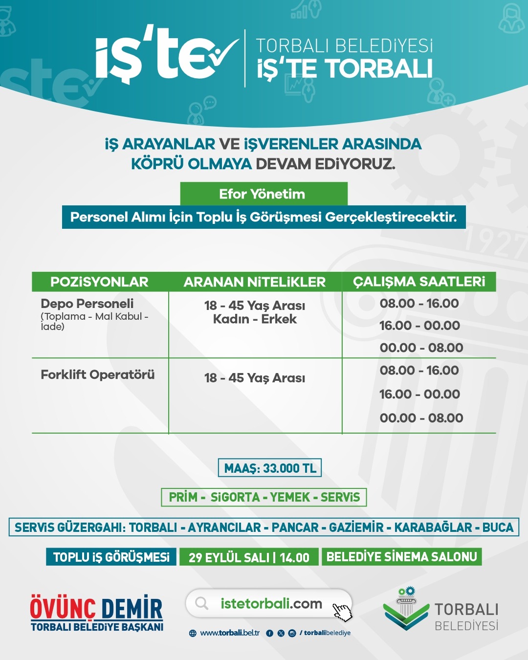 Toplu iş görüşmesi ilanı