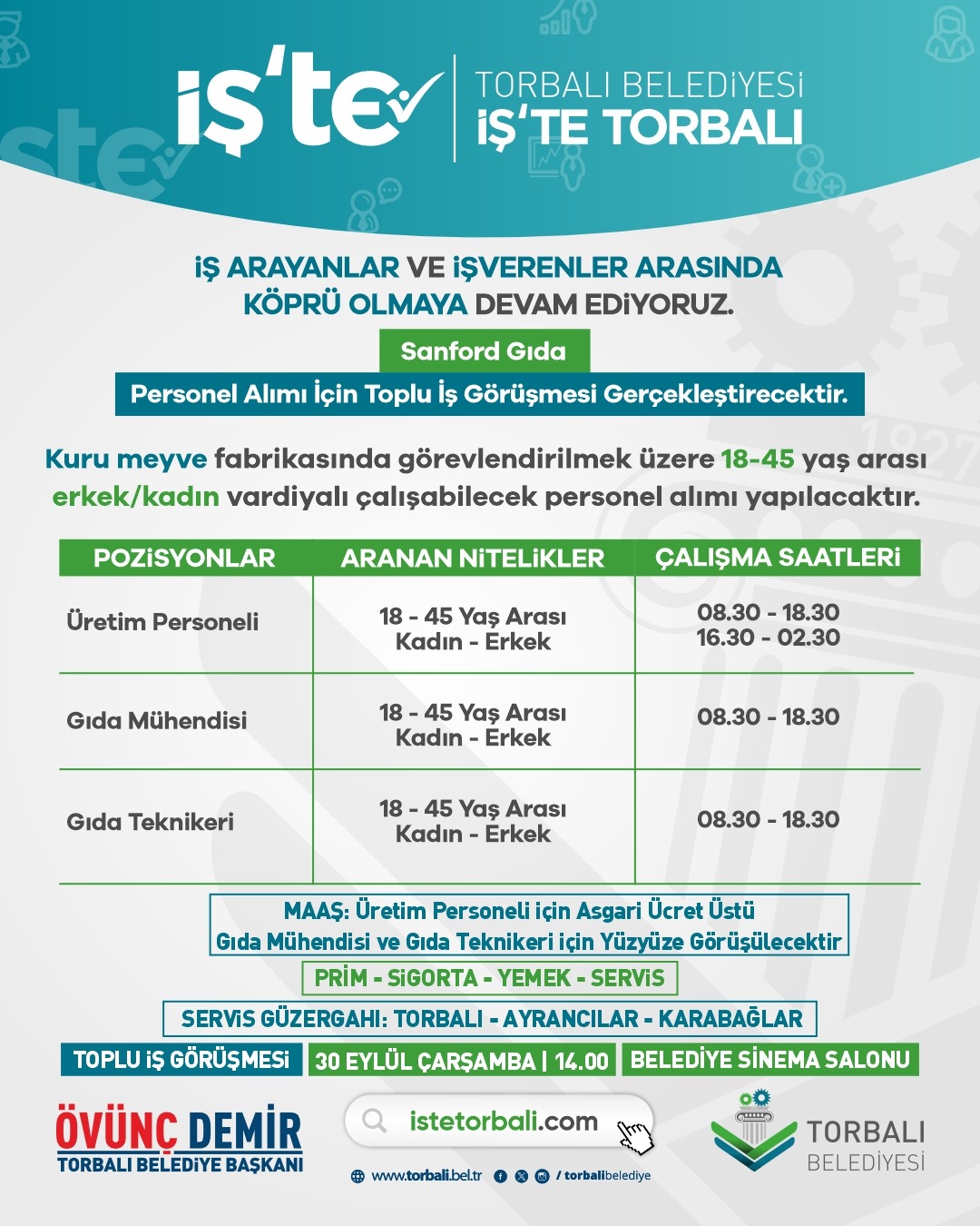 Toplu iş görüşmesi ilanı