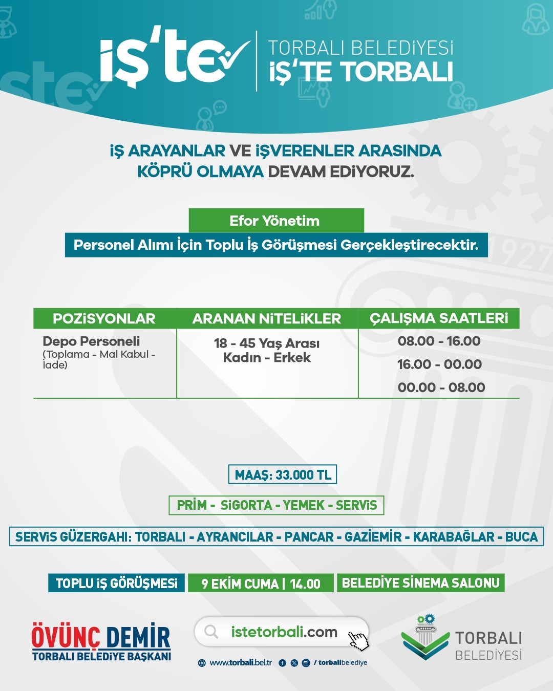 Toplu iş görüşmesi ilanı