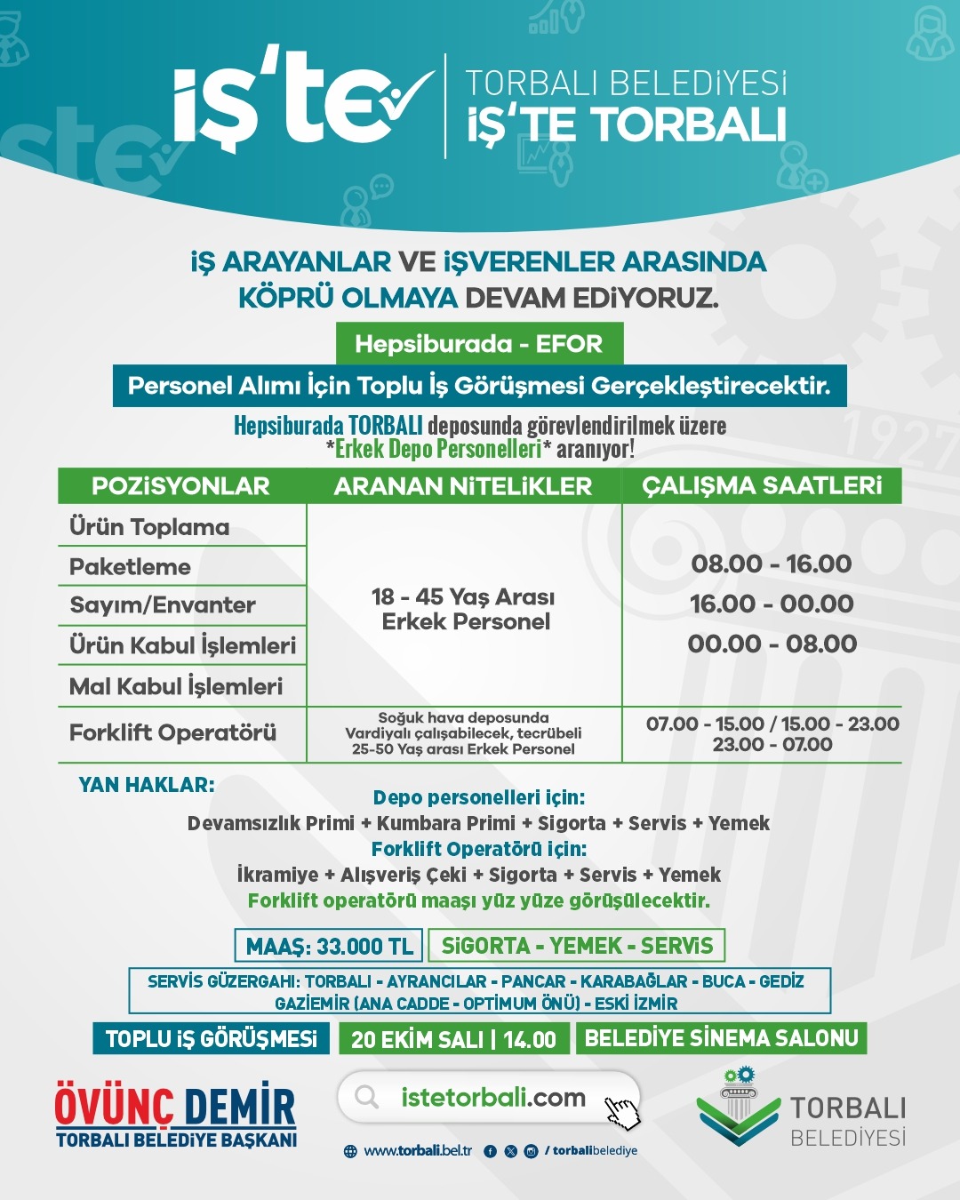 Toplu iş görüşmesi ilanı