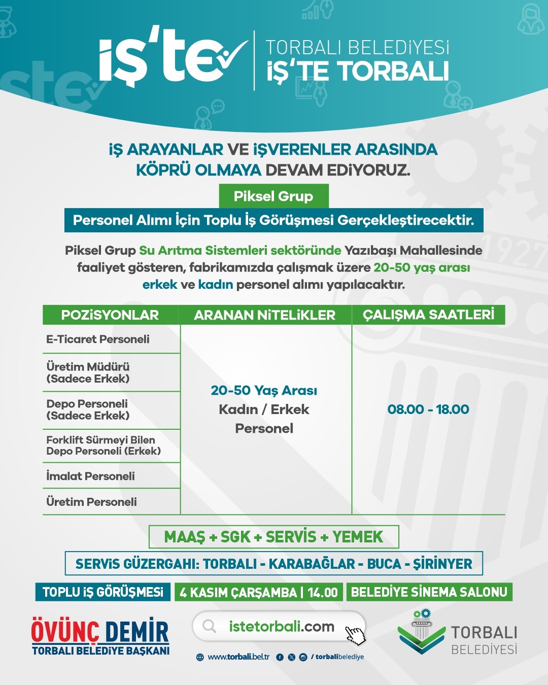 Toplu iş görüşmesi ilanı